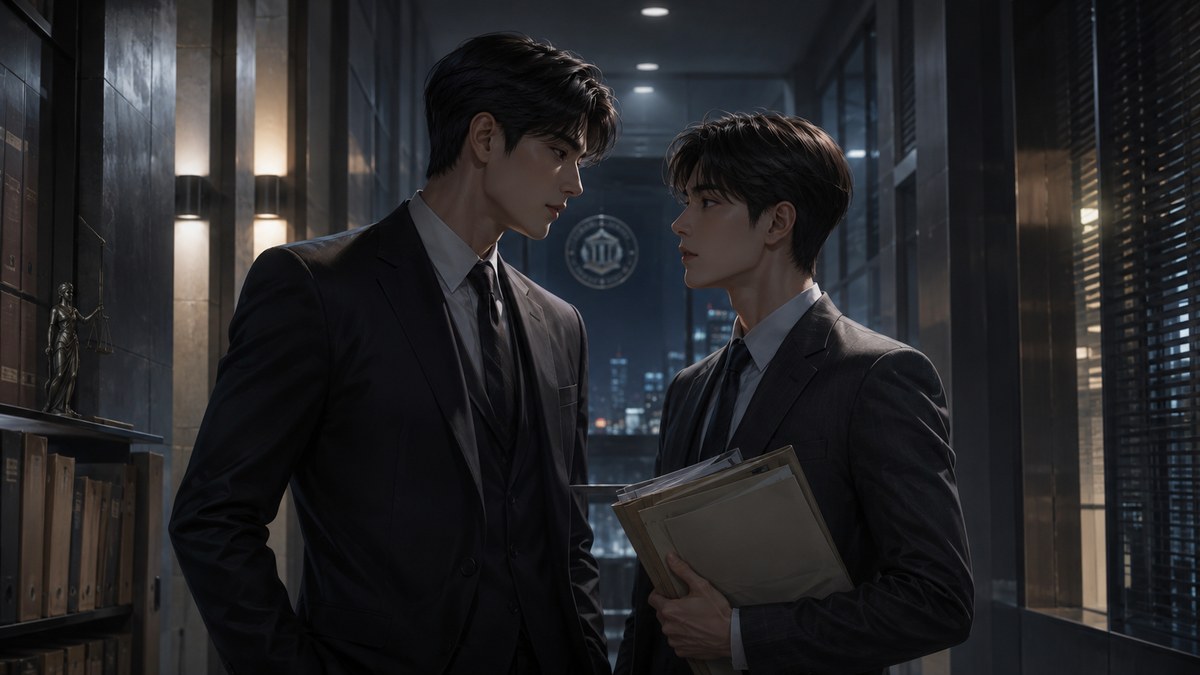 Original BL Compass editorial artwork for The Prosecutor's Proposal